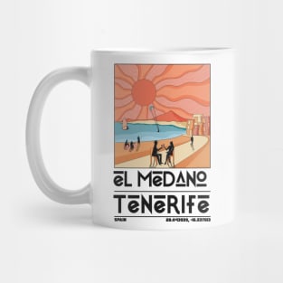 El Medano Tenerife Retro Travel Mug